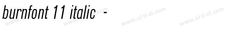 burnfont 11 italic激字体转换